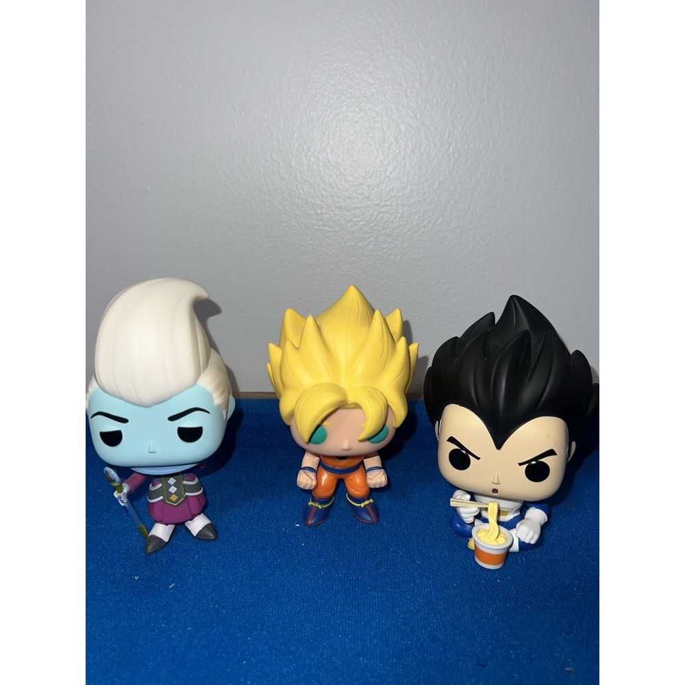 Funko Pop Dragon Ball Z Lot of 3 Goku Vegeta #758 Whis #317 Loose OOB